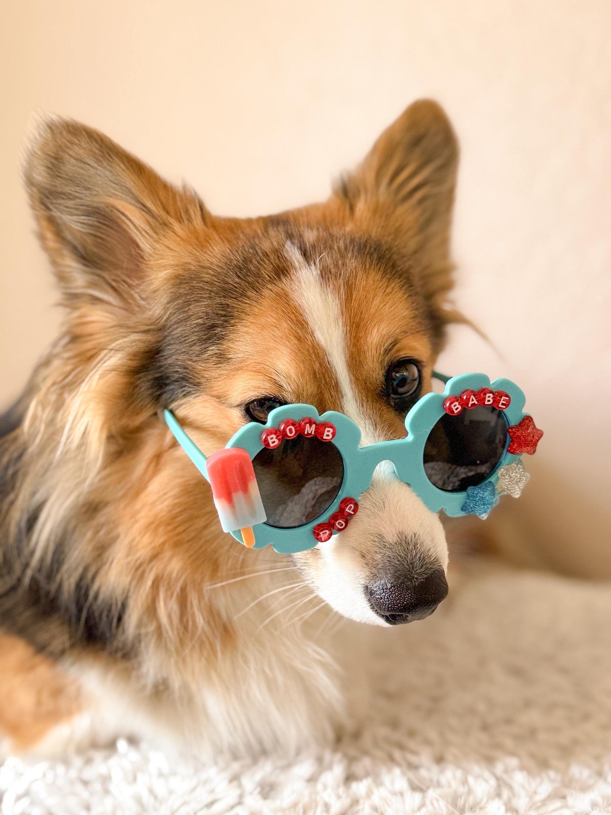 Bomb Pop Babe Shades – Patriotic Dog Sunglasses