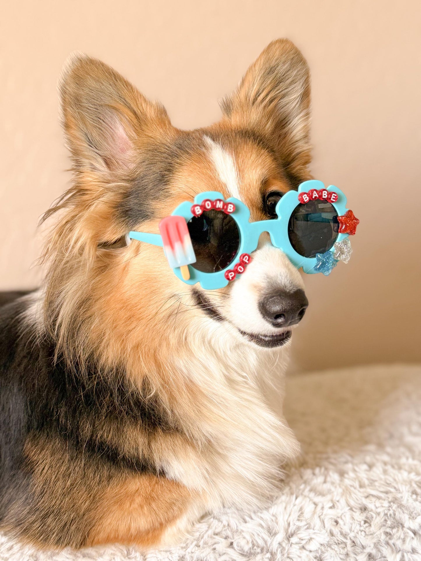 Bomb Pop Babe Shades – Patriotic Dog Sunglasses