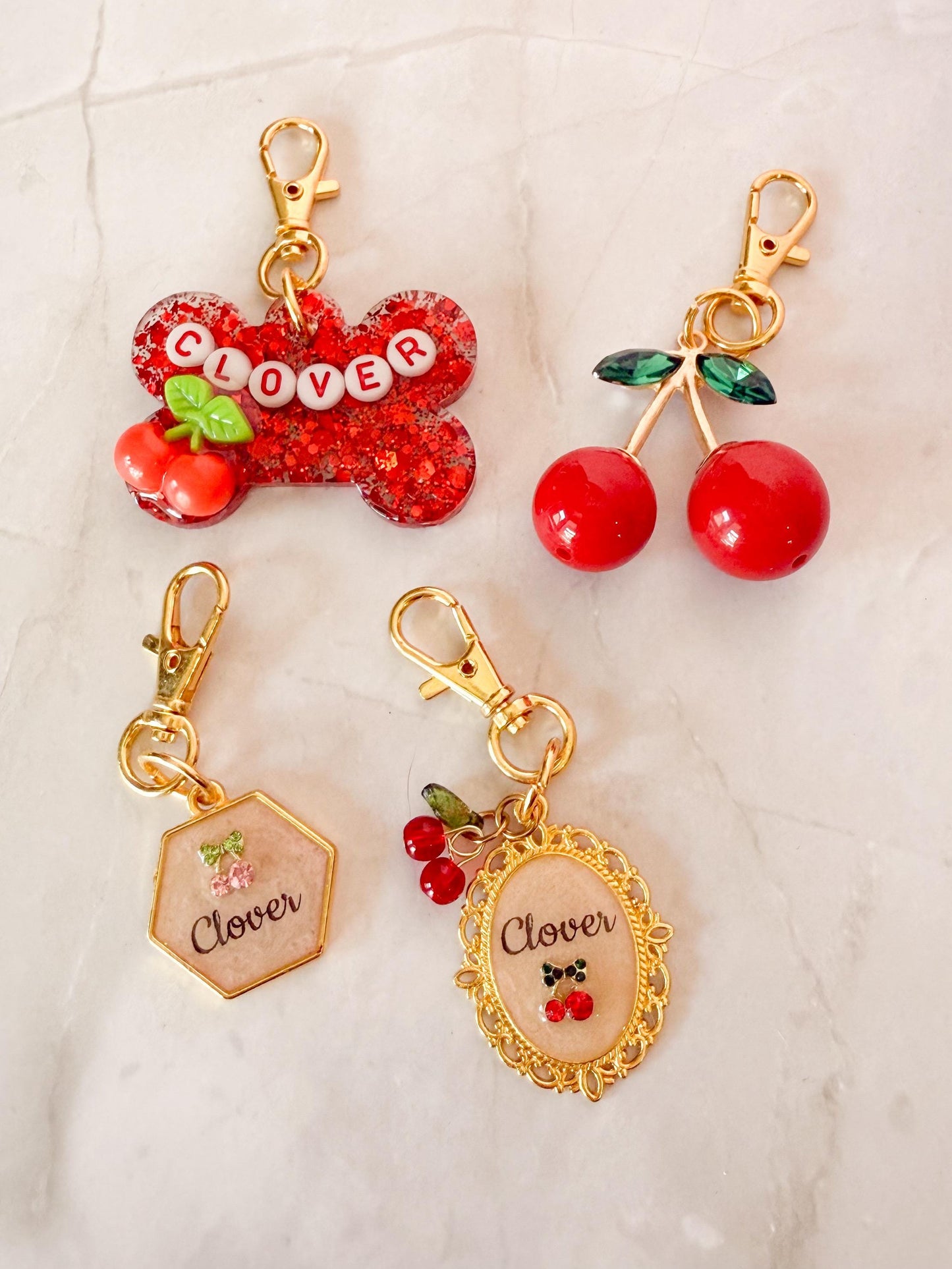 Cherry Charm Drop-Pet Collar Charm