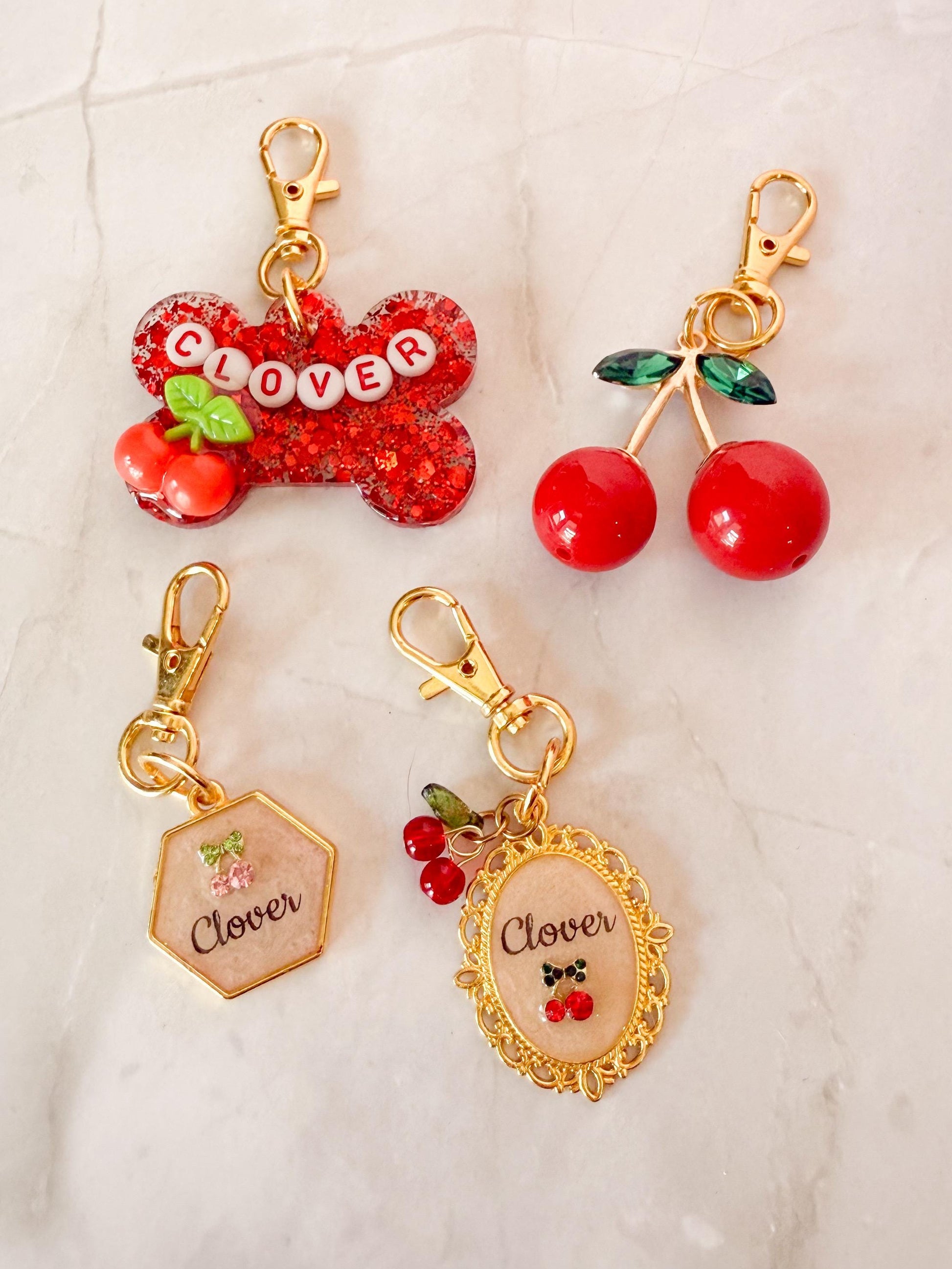 Cherry Charm Drop-Pet Collar Charm