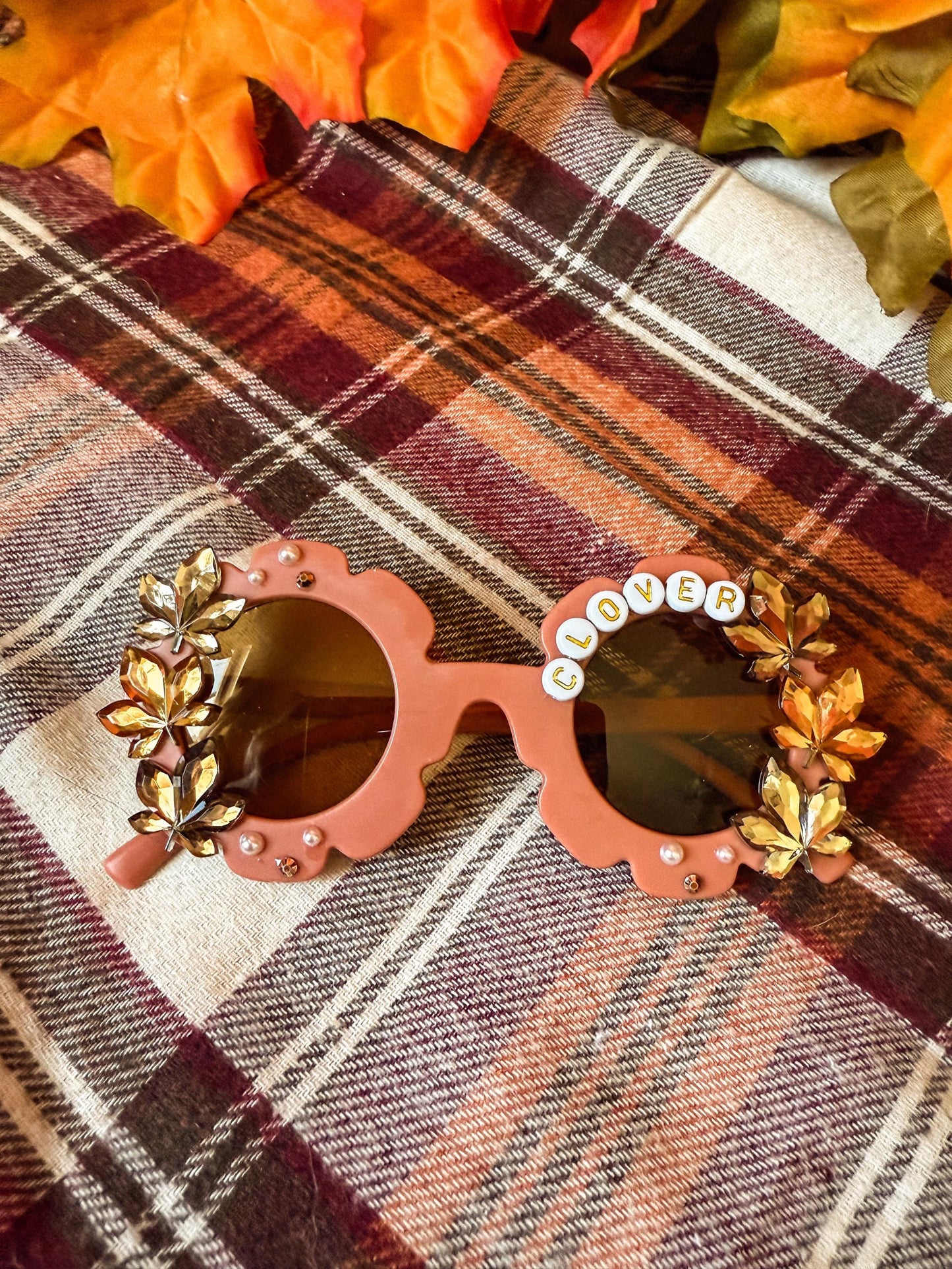 Golden Leaves Custom Sunglasses