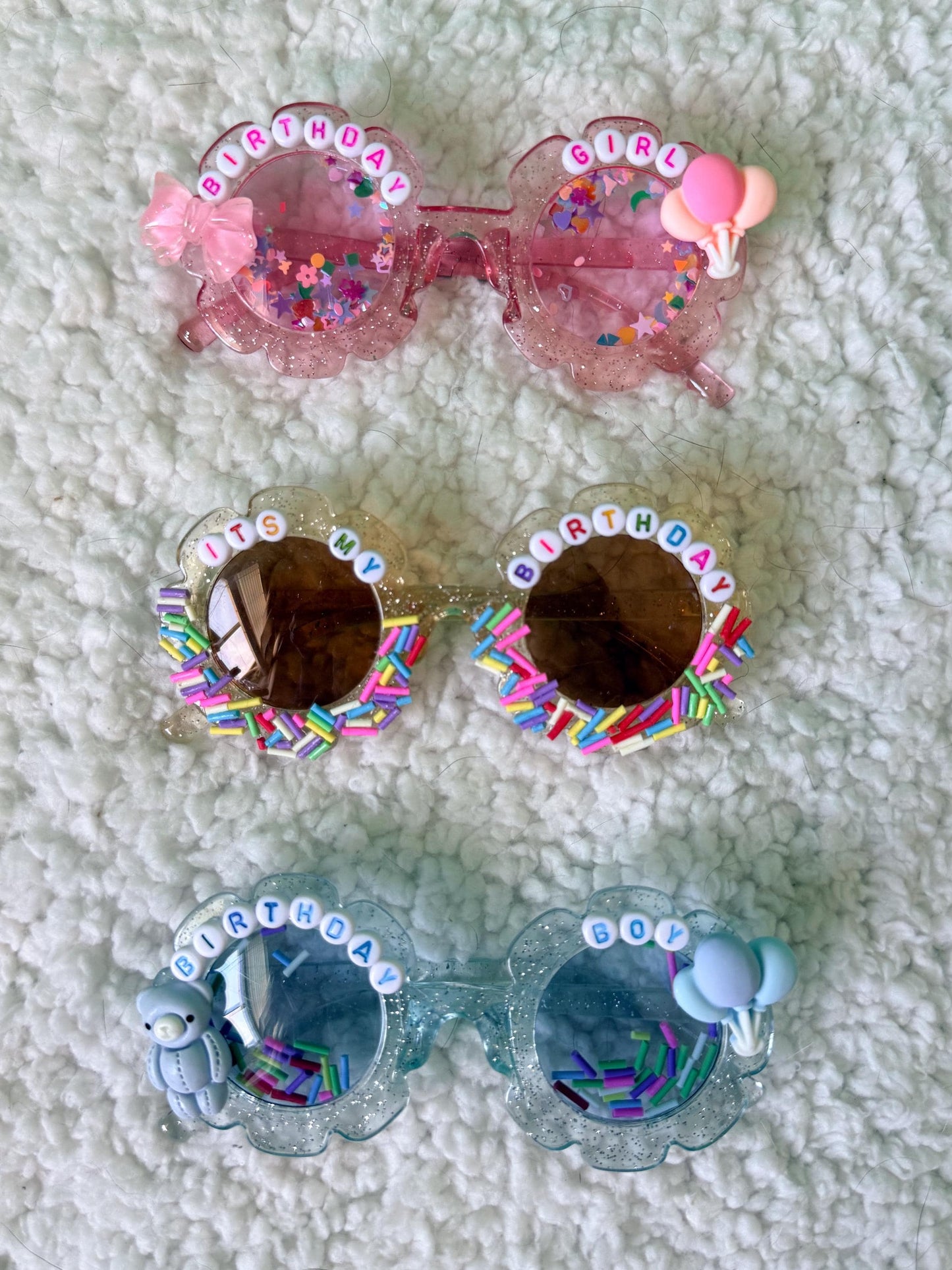 Handmade Dog Birthday Sunglasses | Glitter Party Glasses for Pets