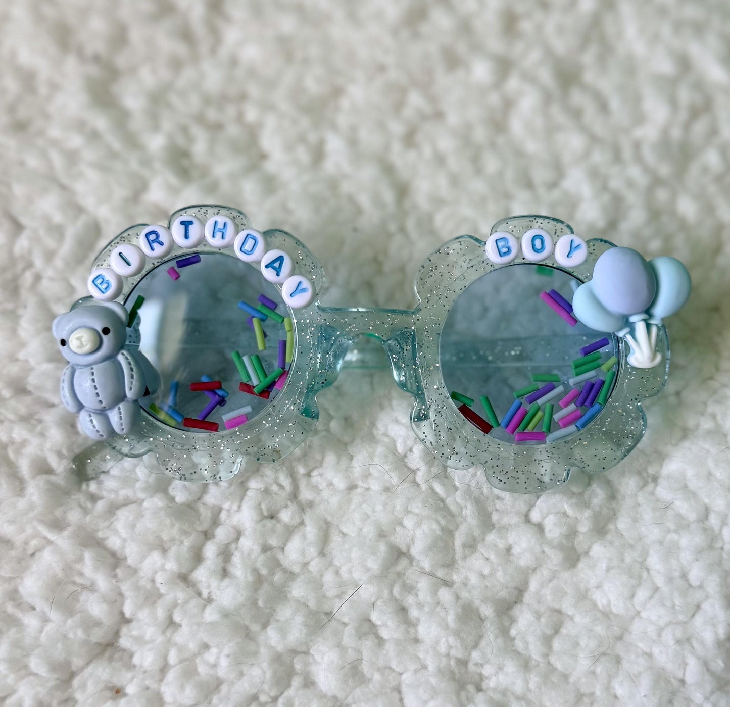 Handmade Dog Birthday Sunglasses | Glitter Party Glasses for Pets