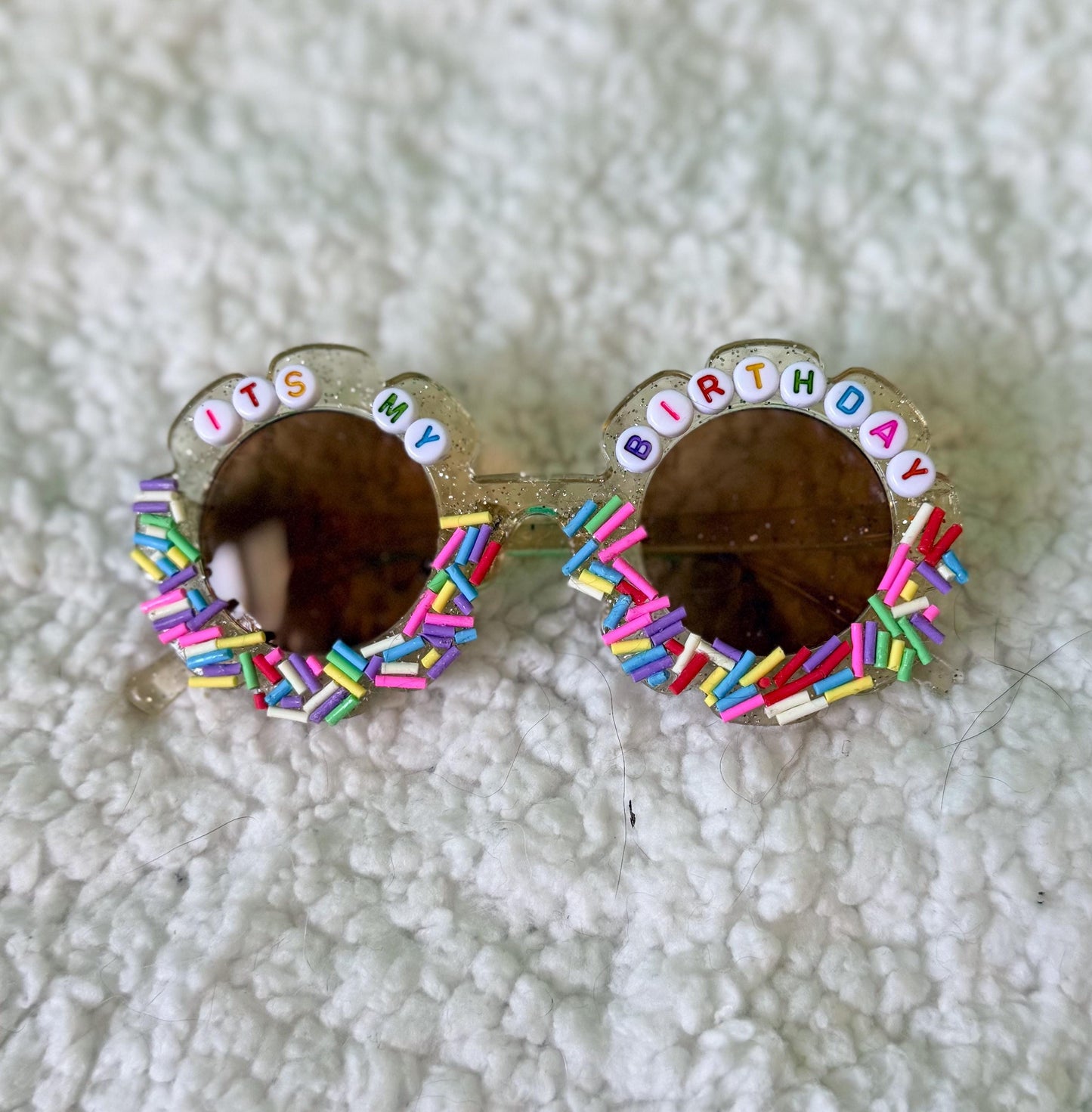 Handmade Dog Birthday Sunglasses | Glitter Party Glasses for Pets