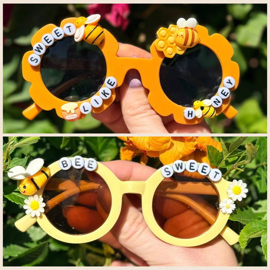 Bee Sunglasses: Bee or Sweet Like Honey Flower Shades