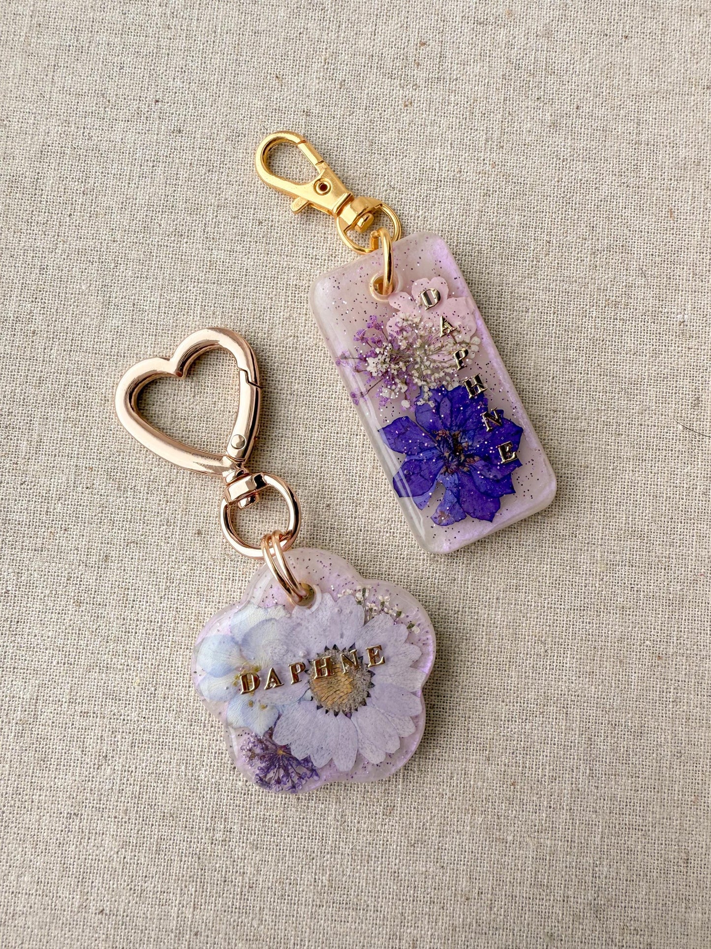 Purple Wildflower Pet Tag
