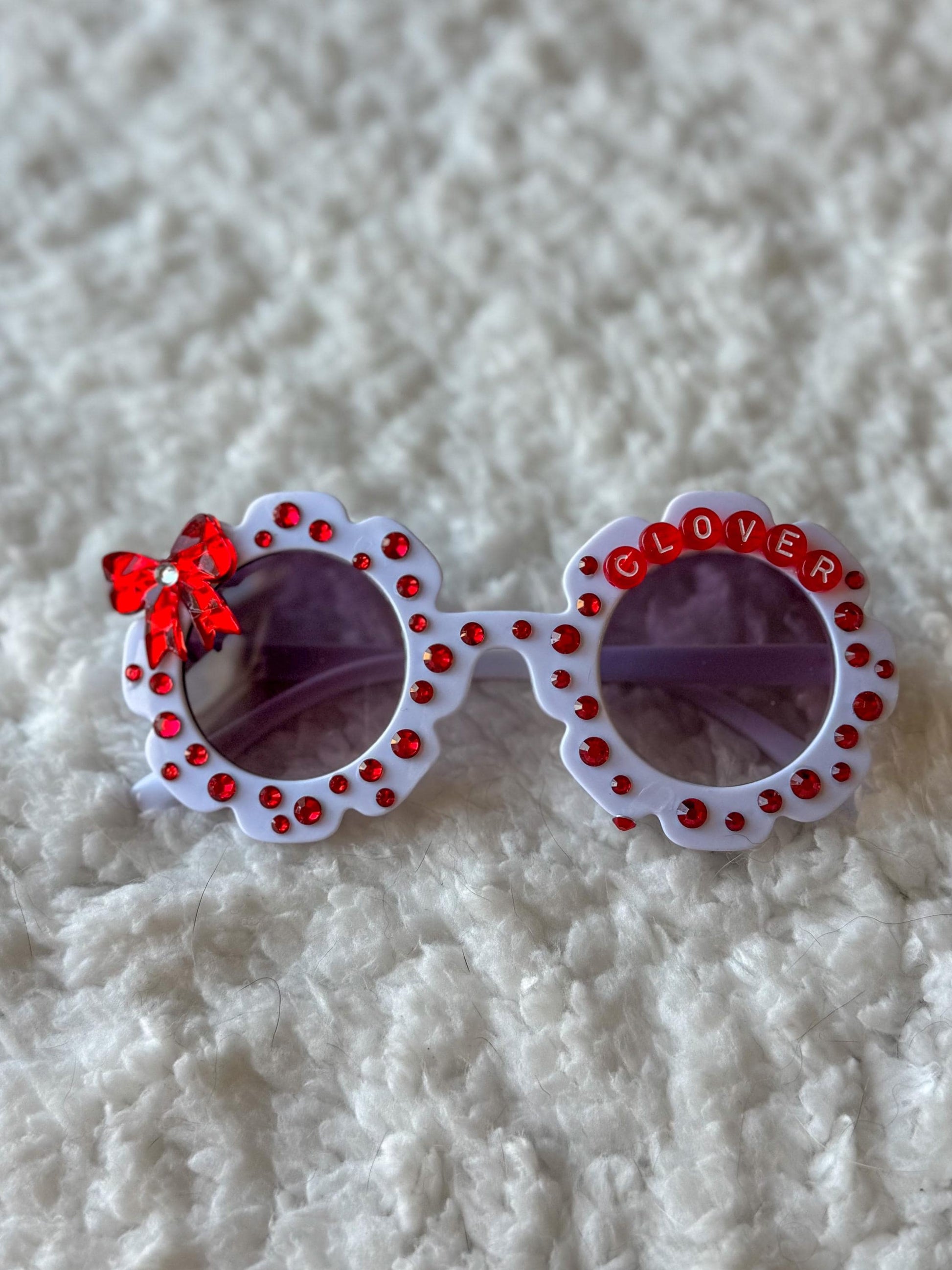 Red Bow Bling- Pet Sunglasses