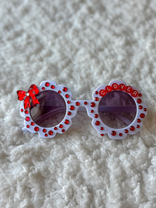 Red Bow Bling- Pet Sunglasses