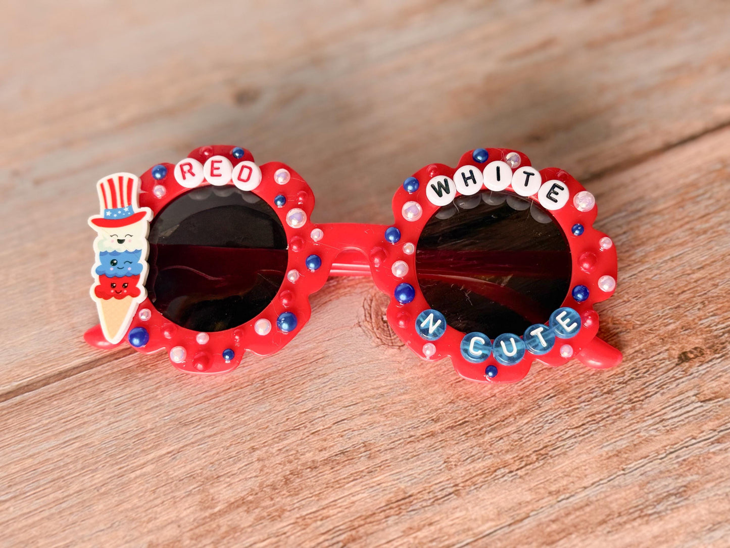 Red, White N Cute – Patriotic Pup Sunglasses