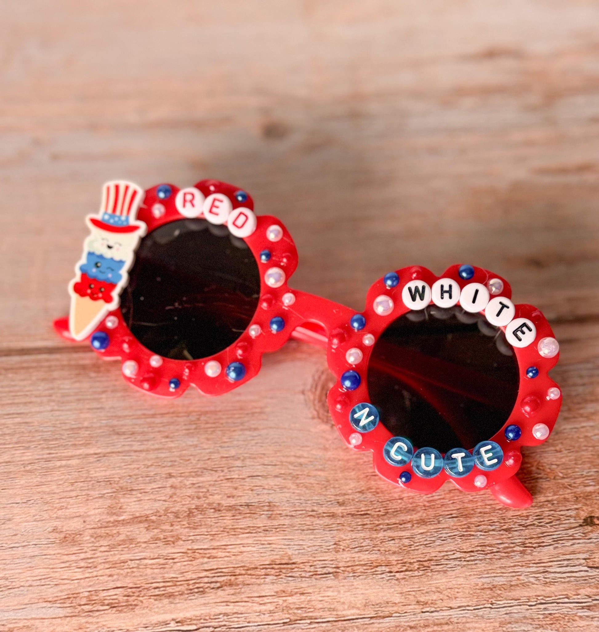 Red, White N Cute – Patriotic Pup Sunglasses