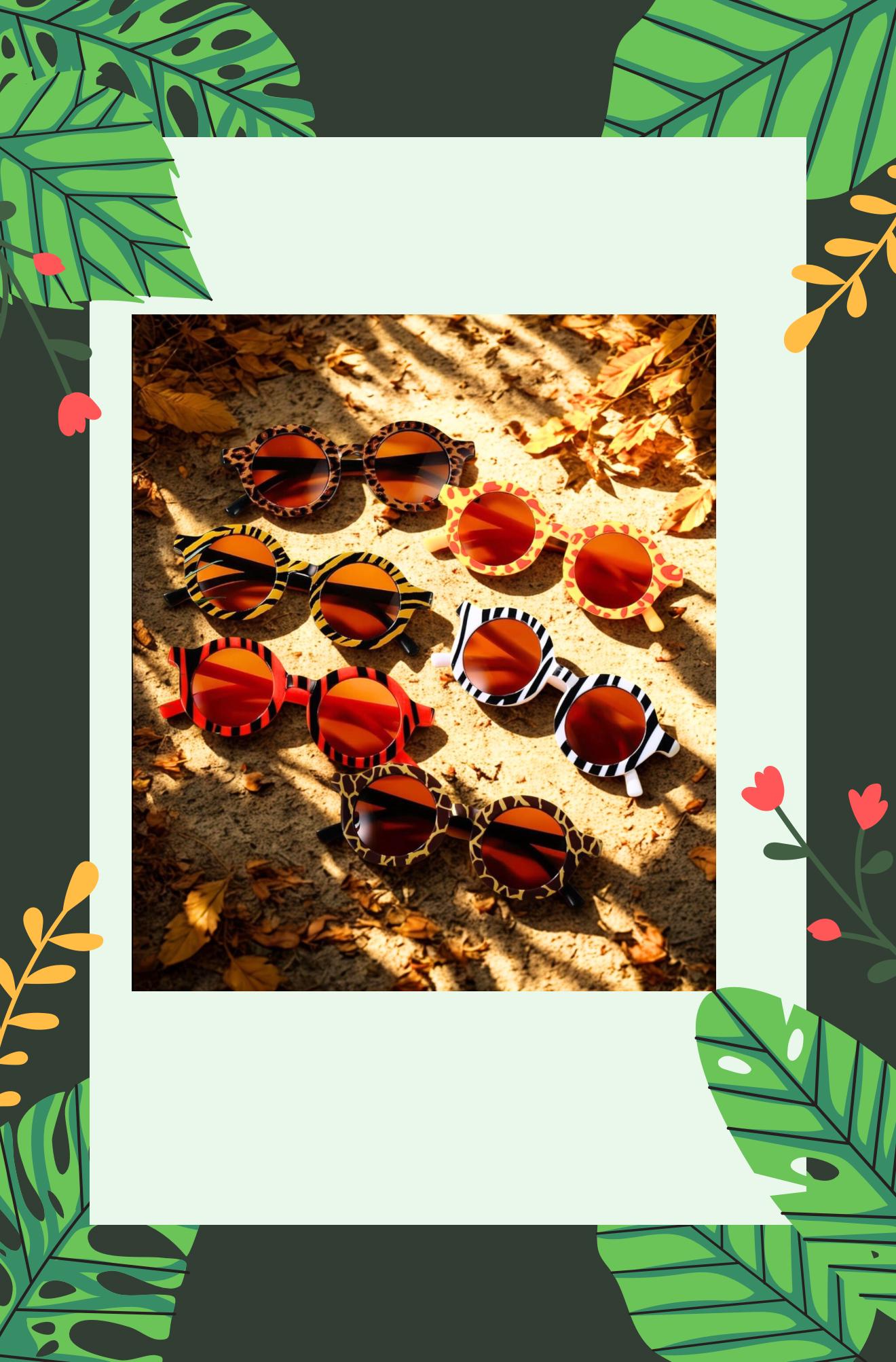 Safari Print Dog Sunglasses, Small Breed Pet Sunnies