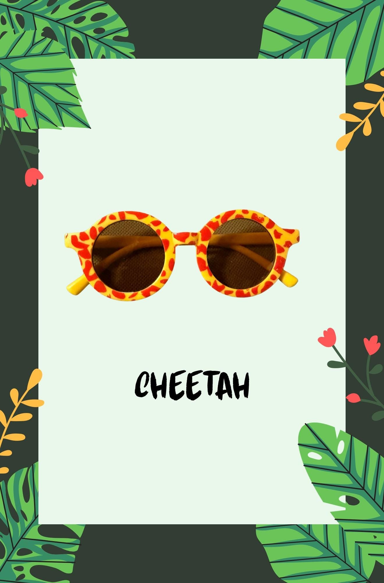 Safari Print Dog Sunglasses, Small Breed Pet Sunnies