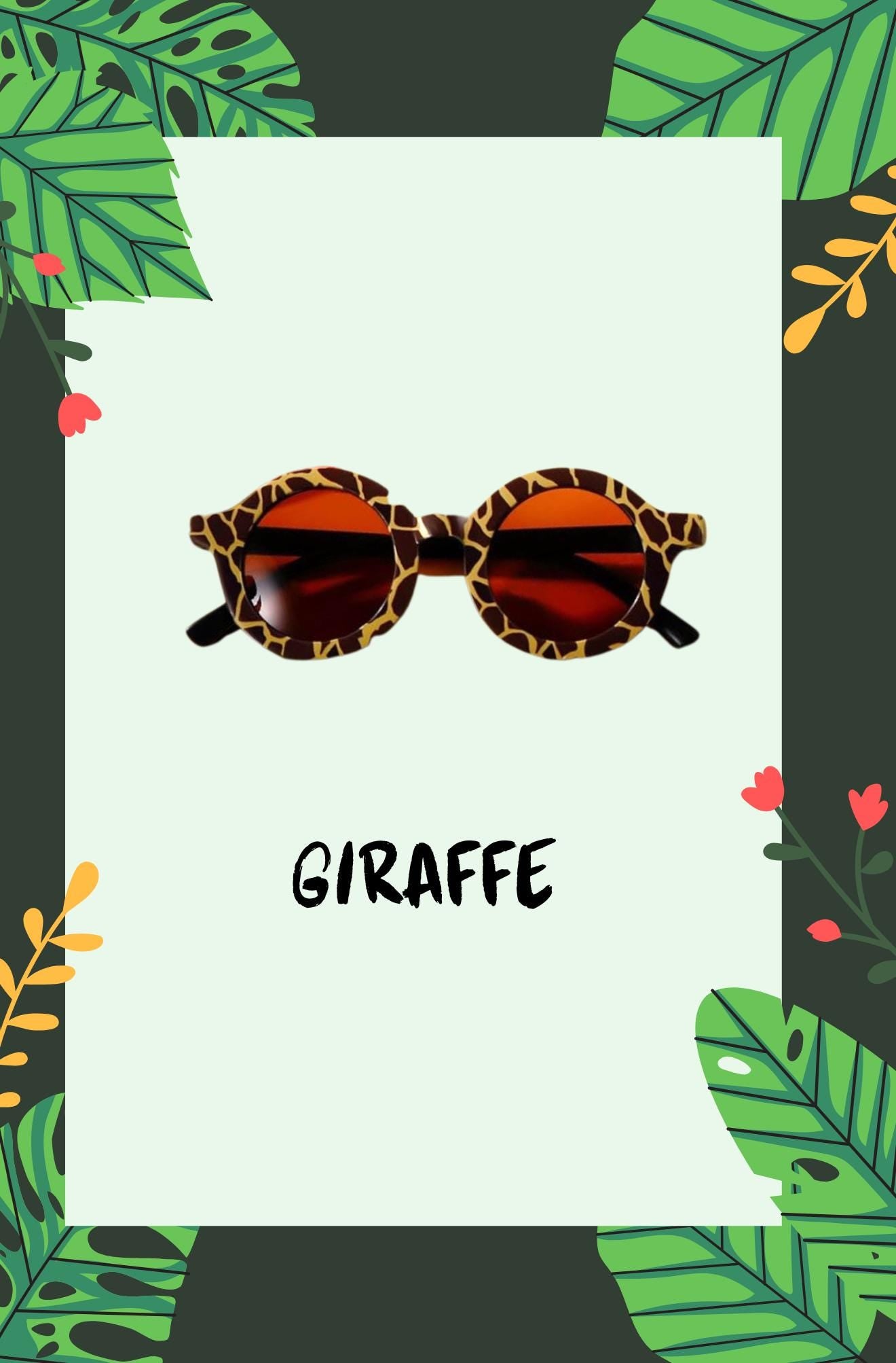 Safari Print Dog Sunglasses, Small Breed Pet Sunnies