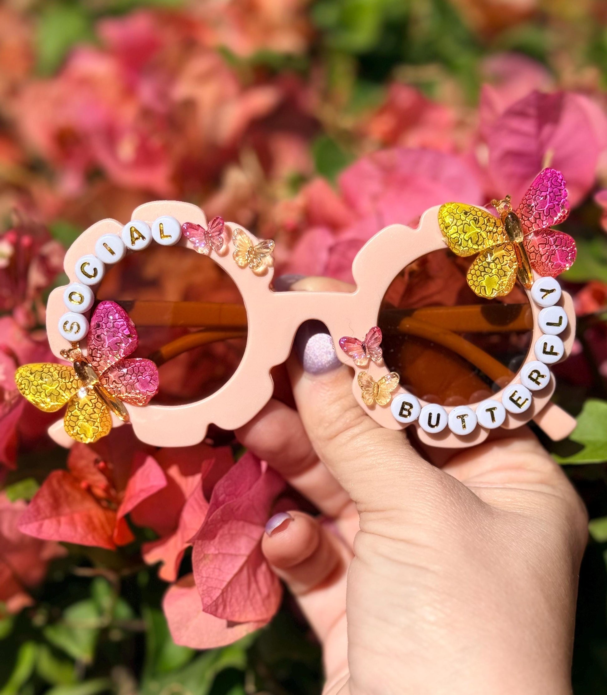 Social Butterfly Sunglasses for Dogs Personalized