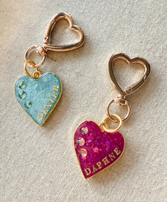 Sparkling Hearts Pet Tag
