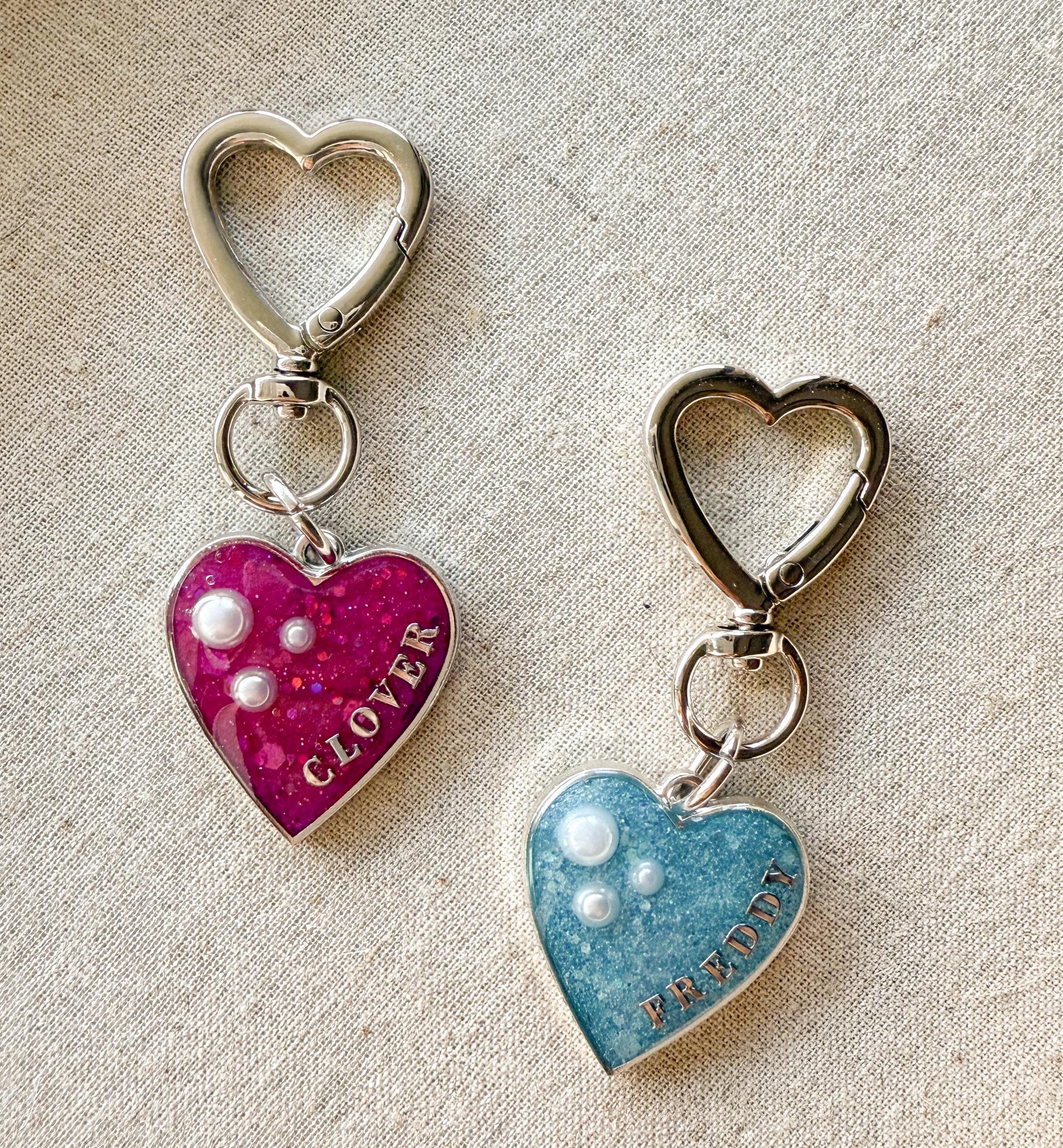 Sparkling Hearts Pet Tag